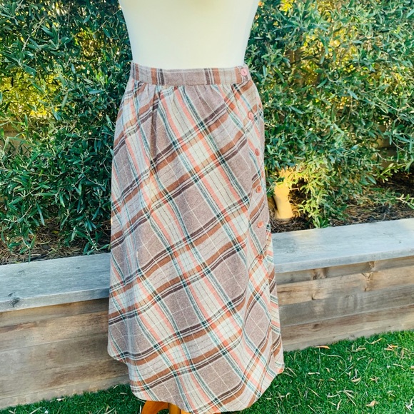 Alfred Paquette Brown Wool Skirt - Picture 3 of 8